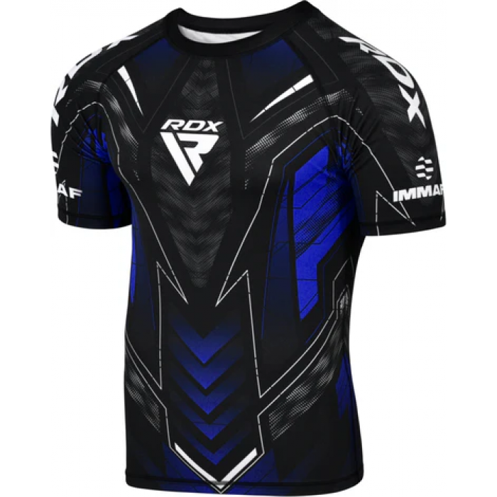 Рашгард - RDX IMMAF Short Sleeves Rashguard / Blue - CSH-IMF-1U